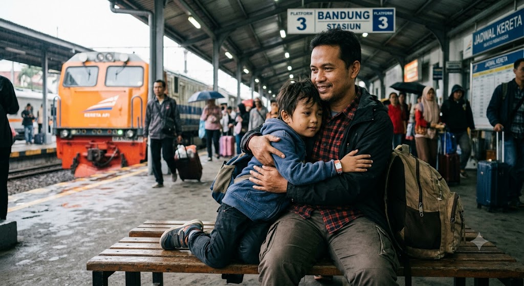 Seorang Anak yang Setia Menunggu Ayah Pulang Kerja Demi Sebuah Pelukan, Ternyata Ini Makna Psikologinya