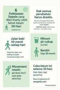 sempetin kebiasaan spele yg bikin kamu lebih fit